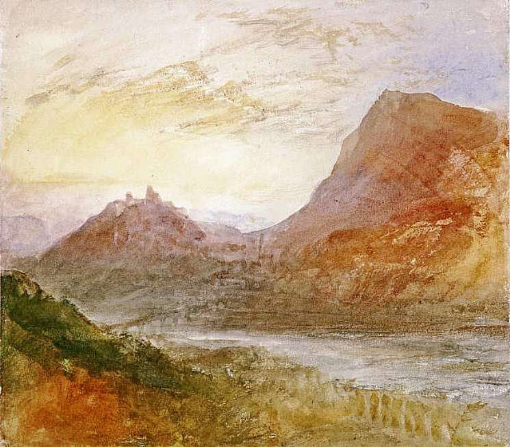 Sion, Rhone (Or Splugen) by Joseph Turner
