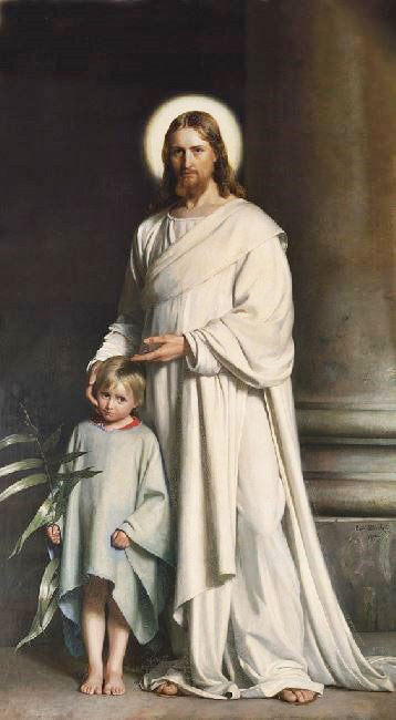 Christ Blessing The Little Child by Carl Heinrich Bloch