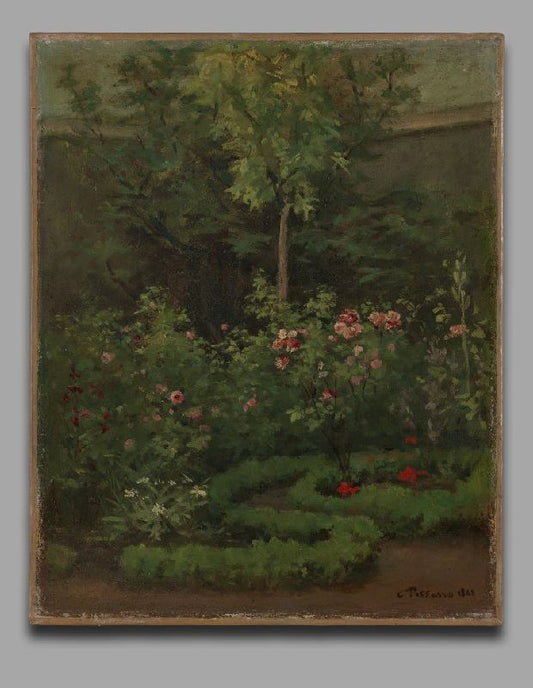 A Rose Garden by Camille Pissarro