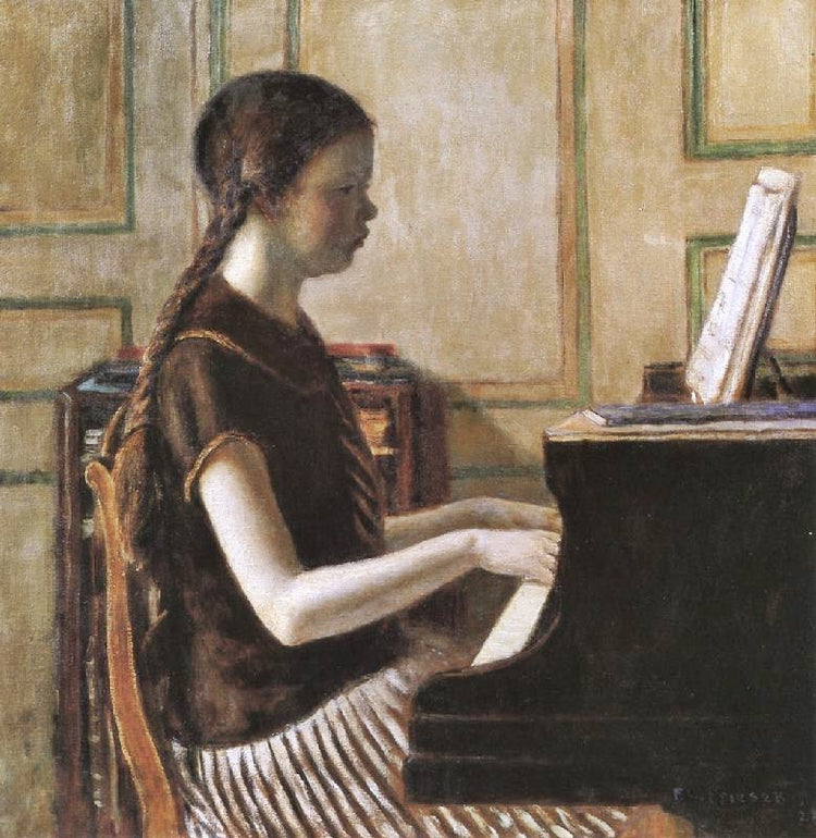 Child At The Piano by Frederick Carl Frieseke