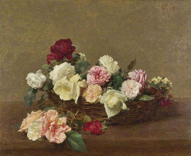 A Basket Of Roses by Henri Fantin-Latour