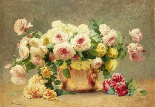 Still Life Of Roses by Emile Vernon