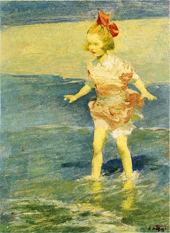 In The Surf by Edward Potthast