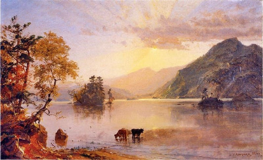 Lake George: Sun Behind A Cloud by Jasper Francis Cropse