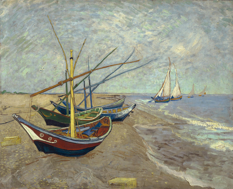 FISHING BOATS ON THE BEACH AT LES SAINTES-MARIES-DE-LA-MER