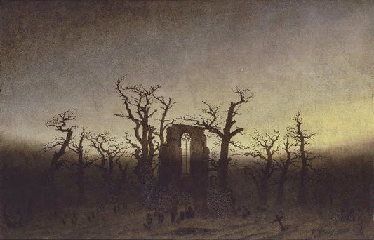 Abbey Among Oak Trees by Caspar David Friedrich