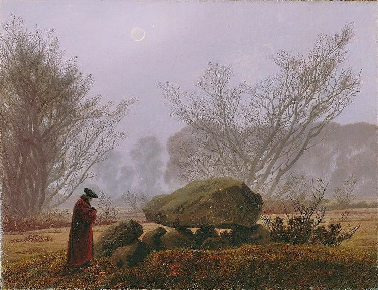 A Walk At Dusk by Caspar David Friedrich