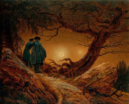 Two Men Contemplating The Moon by Caspar David Friedrich