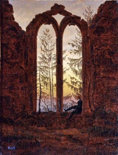 The Dreamer (Ruins Of The Oybin Monastery) by Caspar David Friedrich