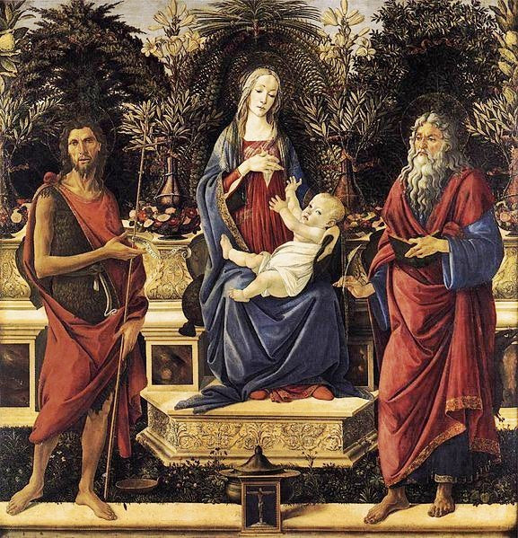 The Virgin And Child Enthroned, Bardi Altarpiece by Sandro Botticelli