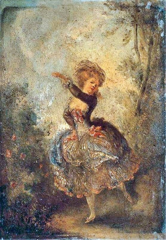 A Dancing Lady In A Landscape by Jean-Frédéric Schall