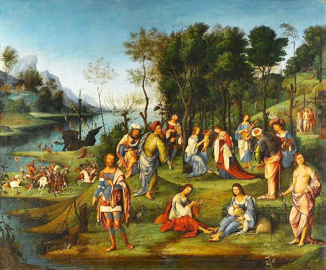Isabella D’Este In The Kingdom Of Love. by Lorenzo Costa the Elder