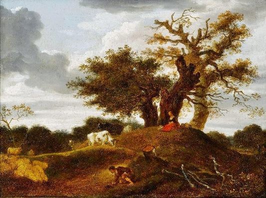 Landscape With A Boy By A Pond by Jean-Honore Fragonard