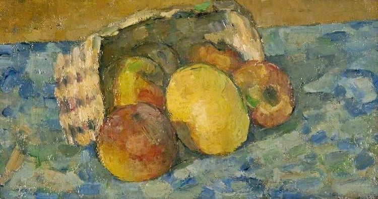 Overturned Basket Of Fruit by Paul Cézanne