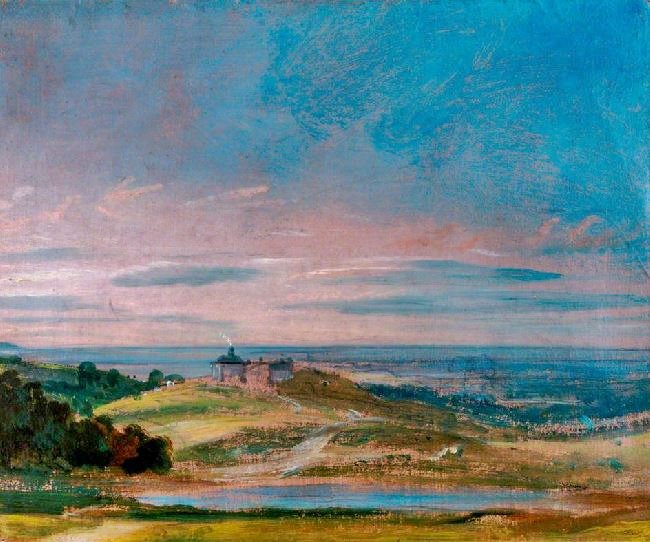 Buildings On Rising Ground Near Hampstead by John Constable