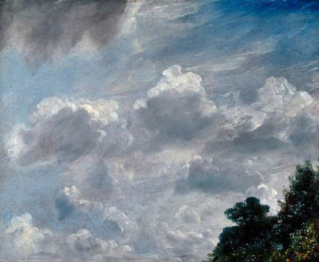 Cloud Study, Hampstead; Tree At Right by John Constable