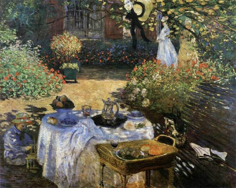 The Luncheon, Monet’S Garden At Argenteuil by Claude Oscar Monet