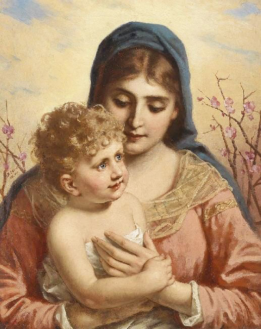 The Virgin With Child by Anton Ebert