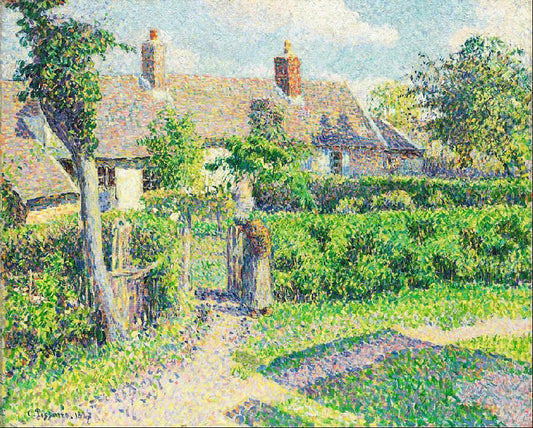 Peasants’ Houses, Eragny by Camille Pissarro