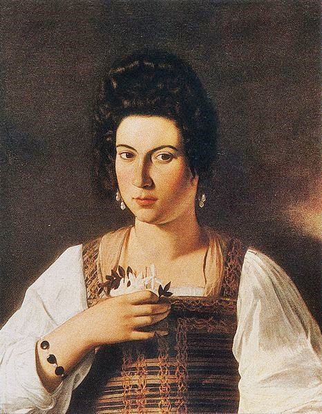 Portrait Of A Courtesan, Fillede Melandroni by Caravaggio