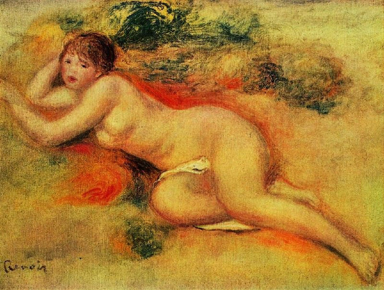 Nude Figure Of A Girl by Pierre Auguste Renoir