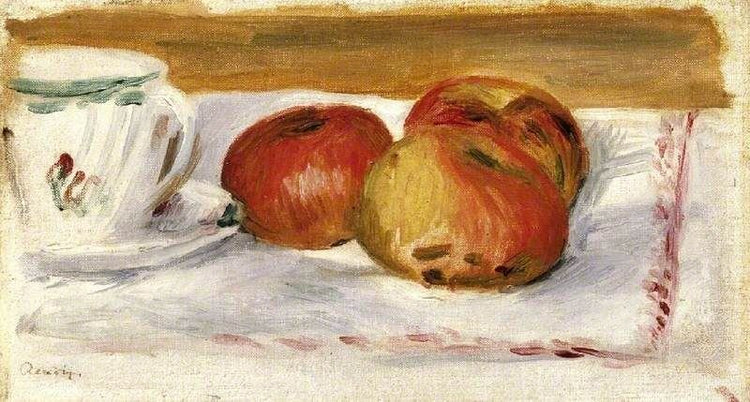 Apples And Teacup by Pierre Auguste Renoir