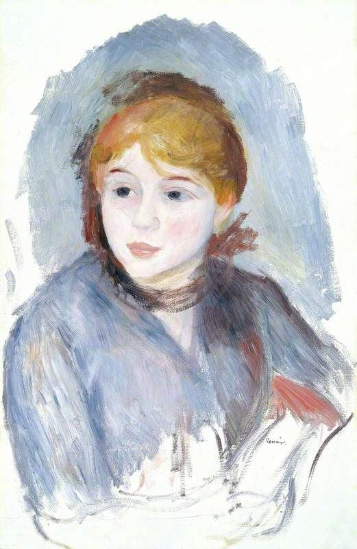 Young Girl In Blue by Pierre Auguste Renoir