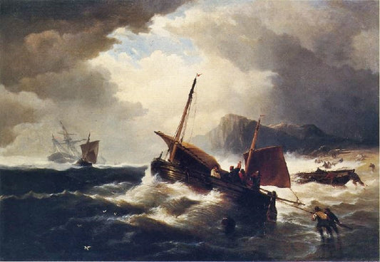 The Morning After The Wreck by Edward Moran