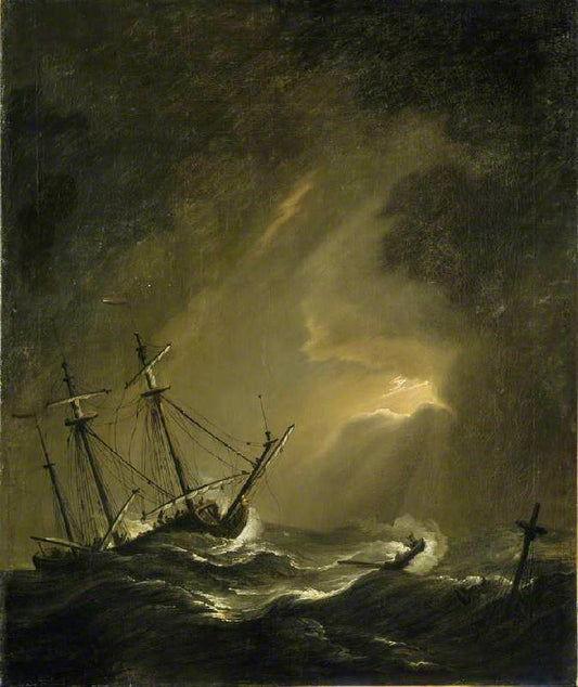 A Small Dutch Ship Riding Out A Storm by Willem van de Velde