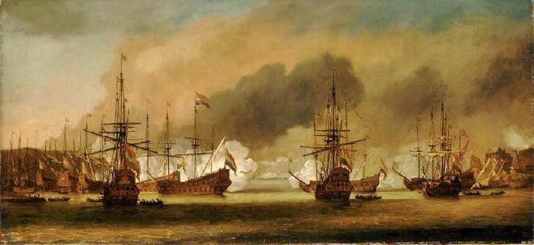 Action At Bergen, 3 August 1665 by Willem van de Velde