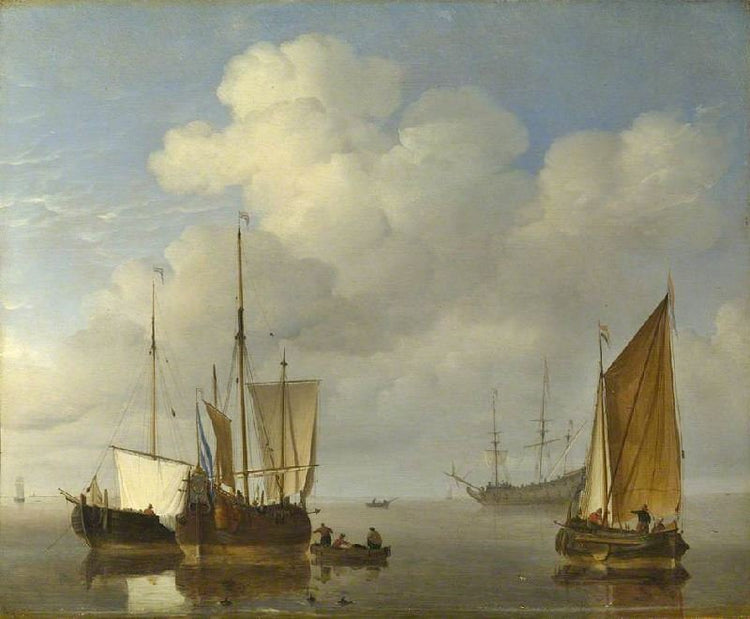 Dutch Ships In A Calm by Willem van de Velde