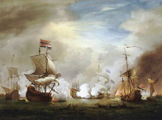 The Battle Of The Texel, 1673 by Willem van de Velde
