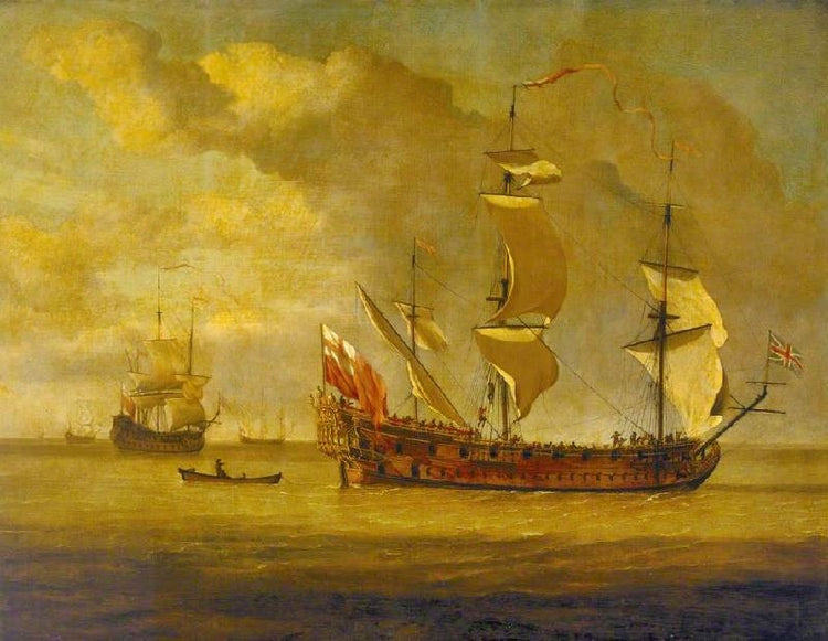 The ’Charles Galley’ Before A Light Breeze by Willem van de Velde