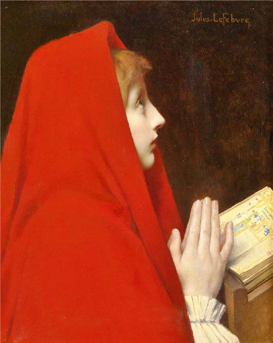 The Red Cloak by Jules Joseph Lefebvre