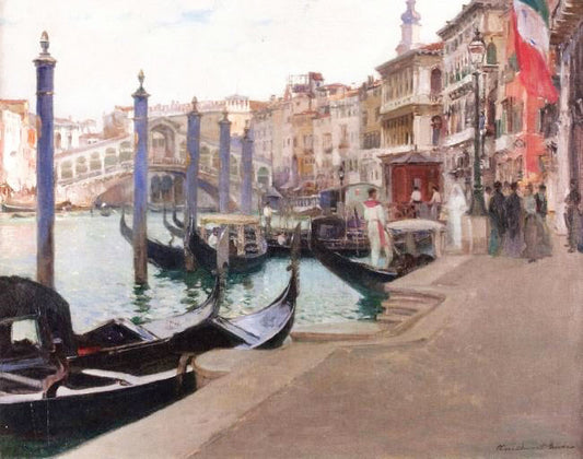 Wedding Day, Rialto Bridge, Venice by Oliver Dennett Grover