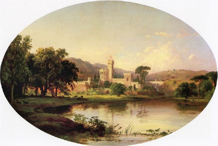 Castle By A Lake by Jasper Francis Cropse