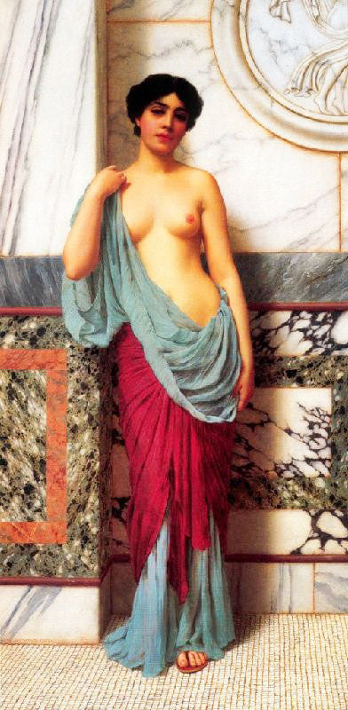 At The Thermae by John William Godward