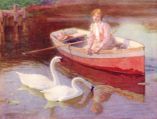 Swans, Central Park by Edward Potthast