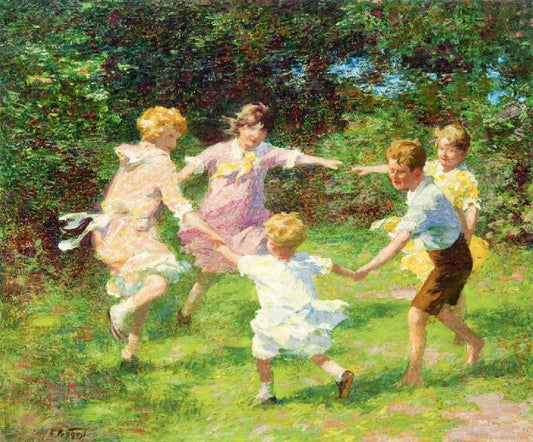 Ring Around The Rosy by Edward Potthast
