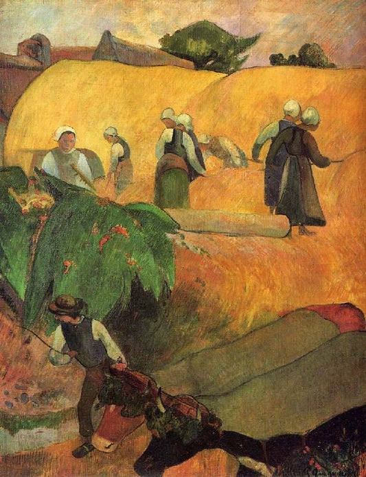 Haymaking In Brittany by Paul Gauguin