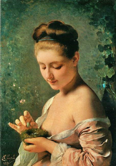 Girl With A Nest by Charles Chaplin