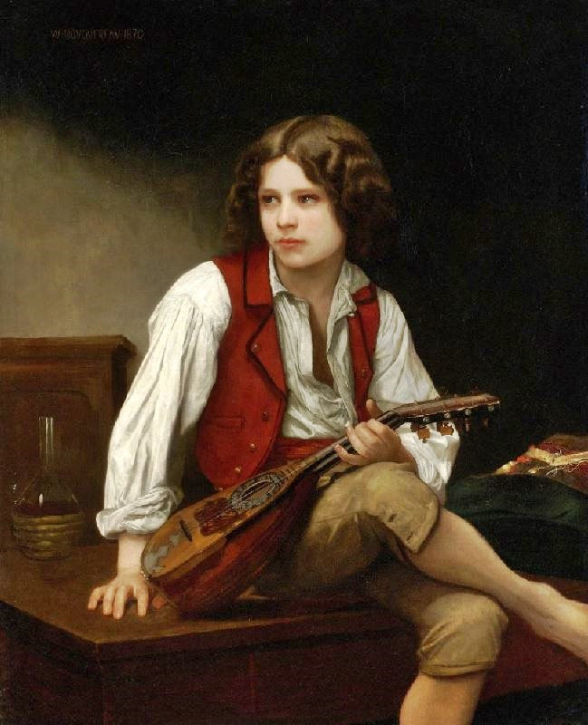 An Italian With A Mandoline by William Bouguereau