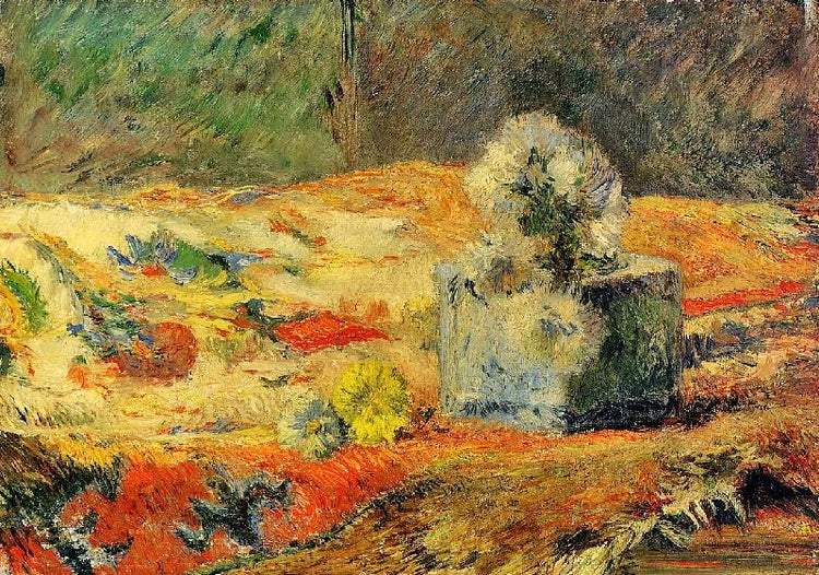 Flowers And Carpet by Paul Gauguin