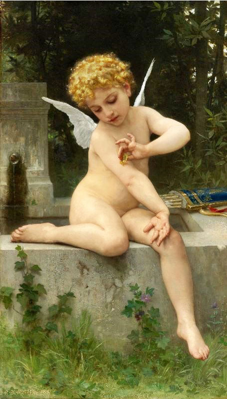 Cupid With Butterfly by William Bouguereau