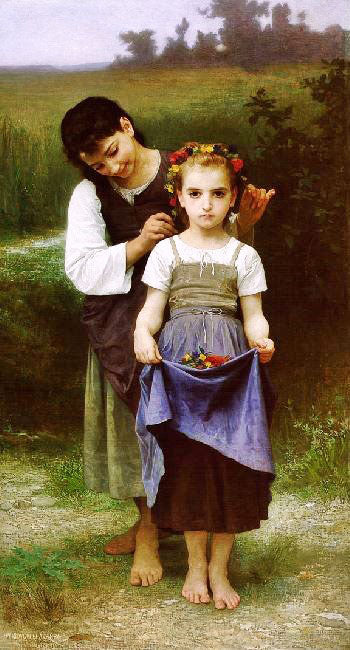 Crown Of Flowers by William Bouguereau