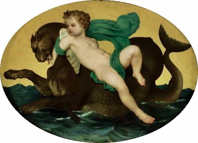 Emile Pereire’S Hotel, Putti On A Gryffon by William Bouguereau