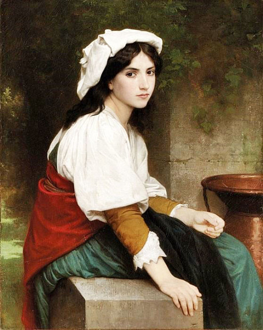 Italian Girl At The Fountain by William Bouguereau