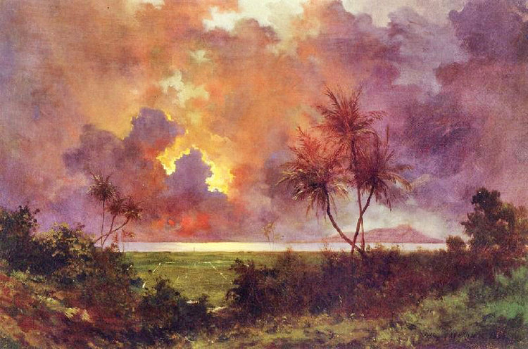 Sunrise Over Diamond Head by Jules Tavernier