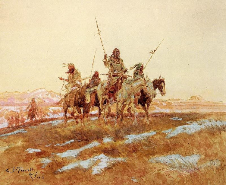 Piegan Hunting Party by Charles Marion Russell