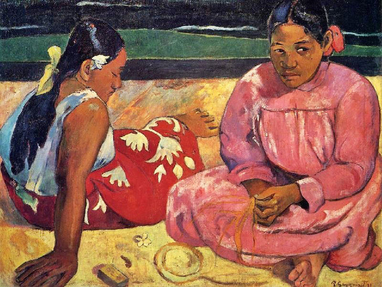 Two Women On The Beach by Paul Gauguin